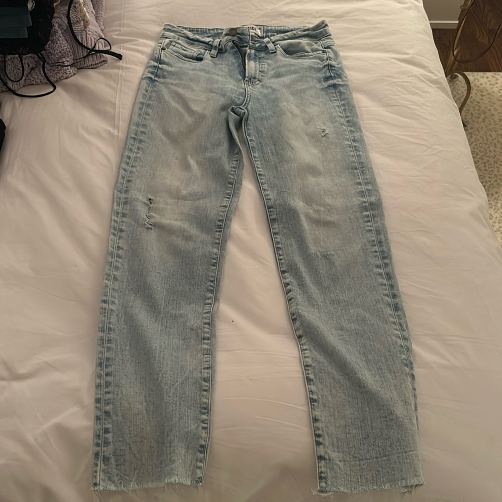 Paige light wash jeans